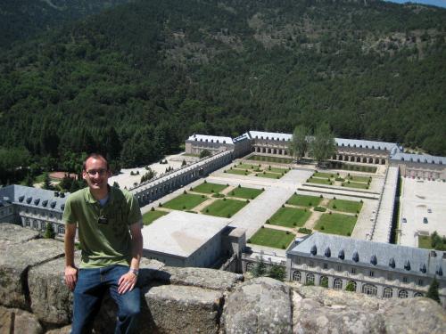 The buildings below are a monastery.