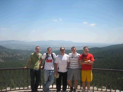 The guy with us is Paul, a Romanian member who drove us up there.  Amazing views!