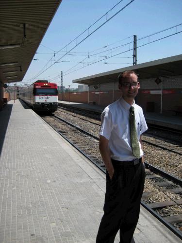 Leaving Mstoles.  At the train station.