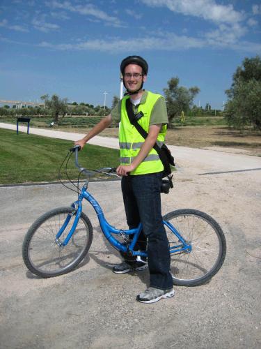 Bike riding in the park on p-day.