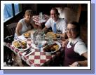 With Hermana Parreno (left) and Hermana Svetlecic (right) at Tony Roma's on p-day.