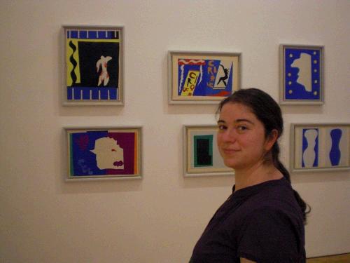 Anne standing in front of some fun prints by Matisse at the Pompidou -- a Modern Art museum in Paris.