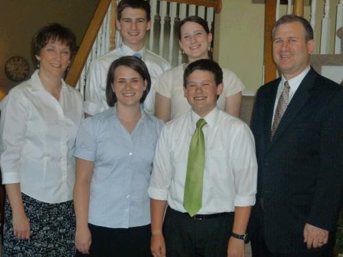 We took this picture right before the Stake Presidency arrived to set Tess apart as an official missionary.