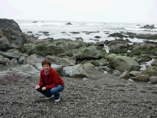 You can't really tell from the picture, but there were lots of very colorful rocks that were fun to pick up.