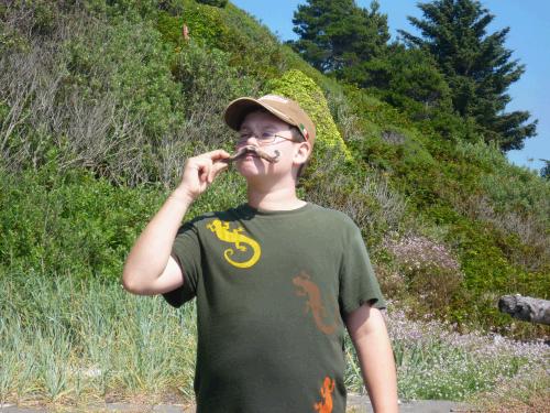 Clark enjoyed collecting interestingly shaped driftwood.