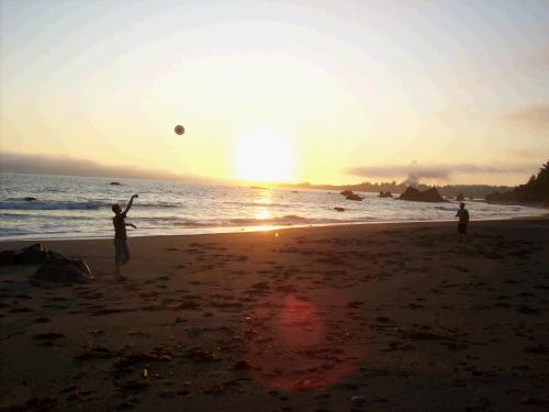 and some fun beach frisbee.