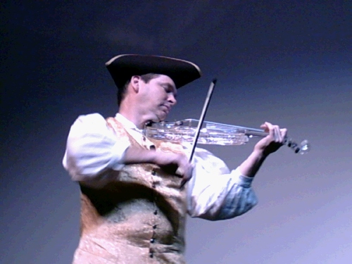 How cool is this?  A glass violin!  The only one in the world.