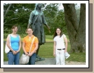 Kaitlin, Tess and Madeleine with Pocahontas.