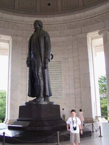 The first memorial we visited was the Jefferson Memorial.  It was so cool.