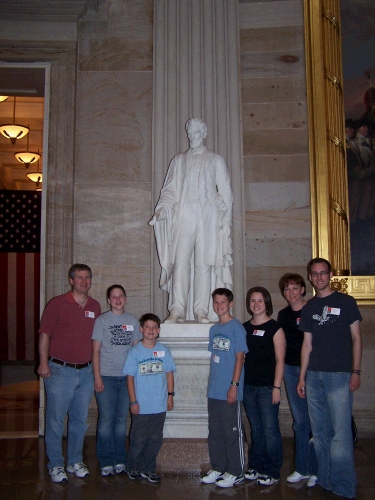 Here we are with Abraham Lincoln who was measured by the artist for this very statue the morning of the day he was assassinated.