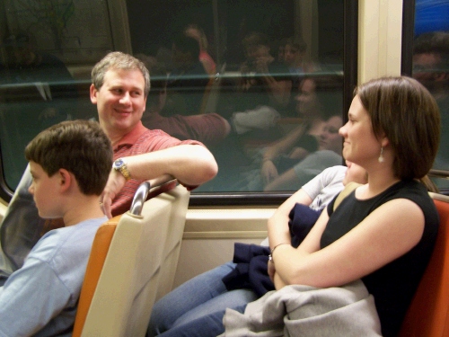 We had fun figuring out the Metro system in DC.  It was pretty easy actually and parking would have been a nightmare, so we were happy...except when Mom was trying to take our picture.