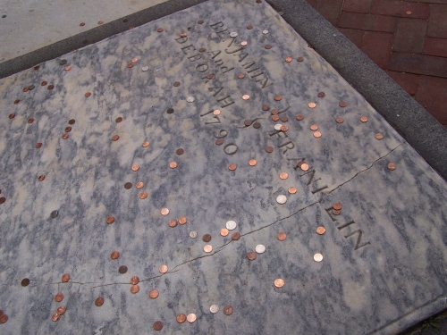 You can't go in the cemetery unless you pay, so, I reached through the bars with my camera and took a picture.  It is right by the sidewalk, next to the fence.  I guess some people think they have to make a buck.