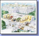 Here is a cut-out of the White House tour showing the rooms that we got to see. 