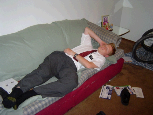 Elder Jensen resting up for or from something?