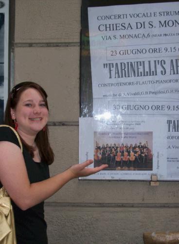 florence: our flyers were all over! we were famous :) concerts went great and lots of people came!