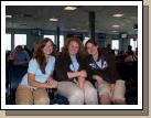 ayja, sarah, me seniors-to-be waiting for our plane in slc in our matching outfits