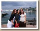 waiting for our ferry to take us to portofino for the day ayja, sam, me