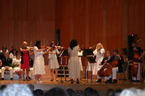 The Chamber Orchestra performed a "last time" with the Seniors.  Madeleine is in the front on the left.