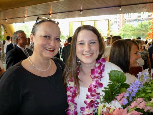 Madeleine with her favorite teacher, Frau Adams.  Madeleine received the Foreign Language Department award for excelling in German.  Apparently Frau Adams started crying when Madeleine received the award and then couldn't stop crying because she would miss Madeleine so much.  Everyone should have such a teacher.