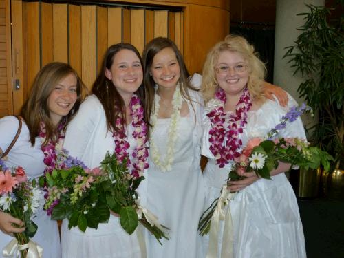 Madeleine with some of her good friends, Annie Woller, Sarah Ngo and Sarah Knight.