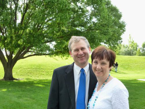 The happy couple...well, the happy older couple...