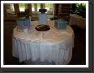 The wedding cakes -- Anne's father Gerry made them all including additional sheet cake that was served to the guests.