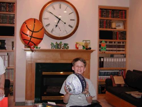 Elliot got a BYU basketball signed by the whole BYU basketball team.  Too cool!