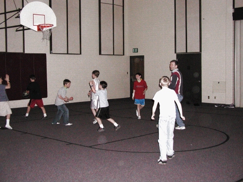 I took this picture in complete darkness, which obviously means I used the flash. Everytime I took a picture, the kids got to see where everyone was for just a second.