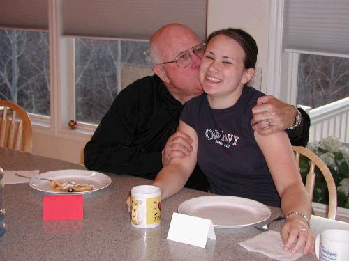 Grandpa kissing Tess... his favorite thing...