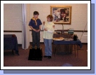 Clark getting his first cub scout award - that's right, we have three more years of cub scouts!