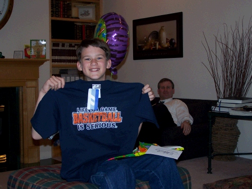 Just how many basketball shirts does one boy need?