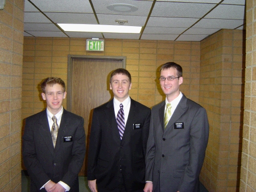 Loren with his companions Elder Ericksen and Elder Welsh.