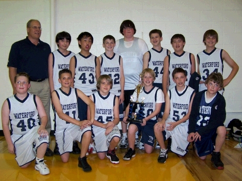 Waterford 7th Grade Basketball Team  -- Elliot is #44.