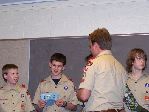 My goal is to get all his merit badges on his bandalo by the next Court of Honor!