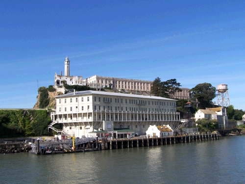 Alcatraz as we were arriving on our boat.