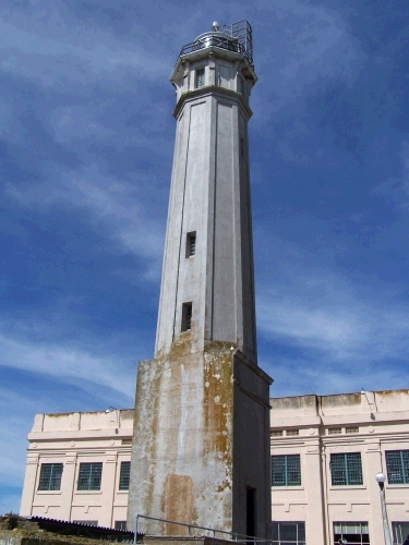 The lighthouse on Alcatraz -- still in use today.