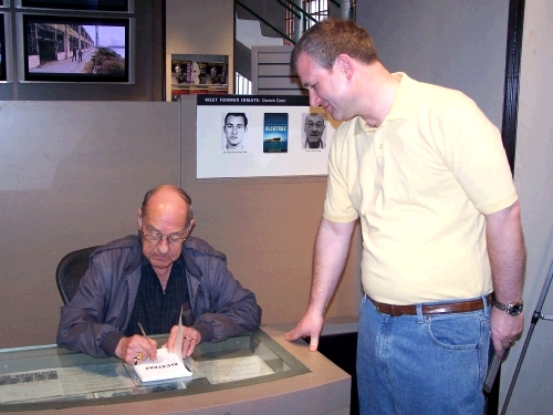 In the bookstore at the end of the tour there was an ex-convict there to sign the book he had written about the four years he had spent as a prisoner at Alcatraz.