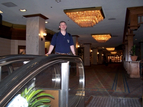 The original lobby of the Hilton that was used as the lobby of the Hotel Bristol in "What's Up Doc."