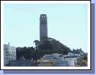 Coit Tower.  We walked up to the tower from Pier 39.  We took a couple of Ben and Jerry waffle cones with us to sustain us while we climbed!