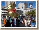 Union Square was busy that day.  It was gorgeous weather and there was an outdoor art show along with nice people handing out Lindt chocolate bunnies.  Alan, Elliot and Madeleine (sun glasses) are in the lower right hand corner.