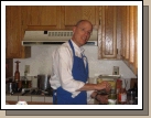 Our cousin Kurt Sandholtz making pasta for Sunday dinner.