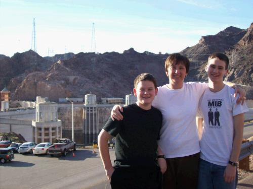 The Arizona side of Hoover Dam - a good place to stop and stretch.