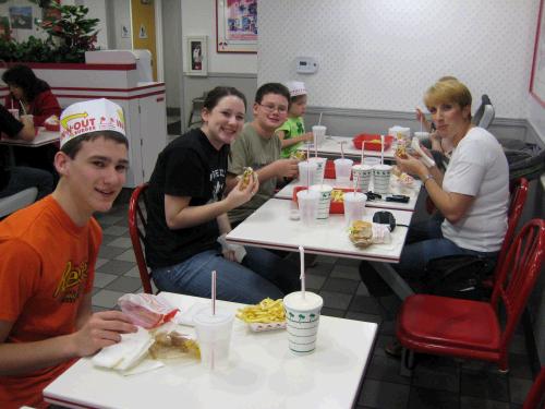 Your basic burger, shake and fries - yum.