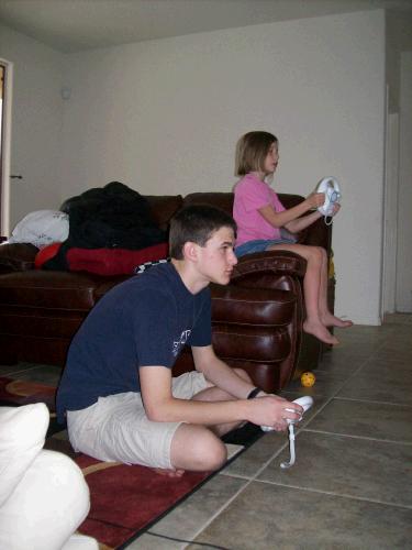 Elliot and Clark taught Karen how to play Mario Kart 3 -- she was immediately hooked and wanted to play it constantly!