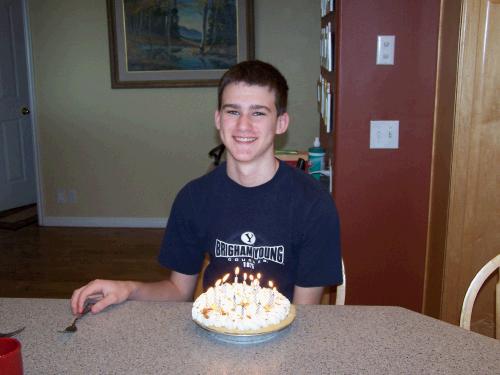 Banana Cream Birthday Pie -- courtesy of the grandparents!