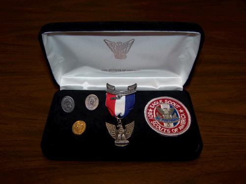 The whole set of Eagle Scout awards.