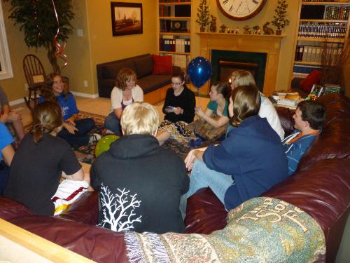 Playing a little Catchphrase -- always the party favorite.