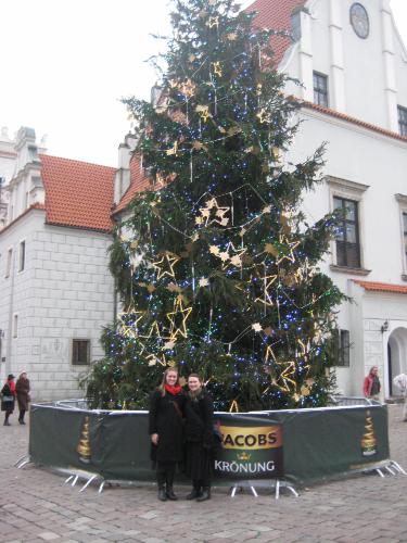 With Sister Free in the Poznan town square