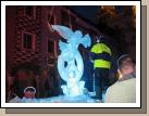 Ice sculpture in the town square