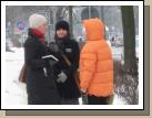 Contacting people on the streets of Poznan.